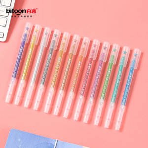 कस्टम लोगो 12-टुकड़ा फ्लैश क्रिस्टल जेल पेन सेट 1.0 मिमी बुलेट nb बेहतर चिकनी स्टाइलिश नीले कार्यालय घर लेखन नया प्लास्टिक - Product Image 3