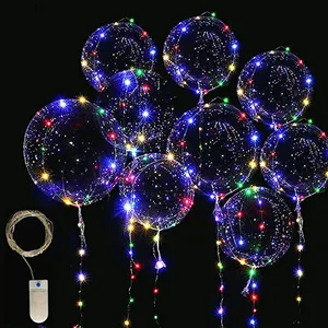Ballons bobo transparents, 36 pouces, 1 pièce, éclairage led, ballons bobo