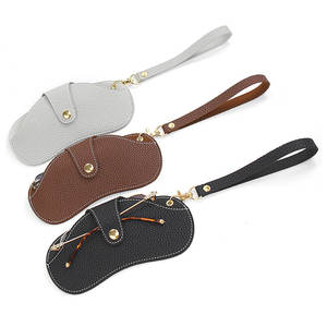 Étui à lunettes suspendu en cuir sac voyage étui à lunettes de soleil lunettes sac cadres porte-lunettes avec lanière - Product Image 5