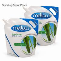 Pochette souple à bec verseur de 2 litres, personnalisable OEM, recyclable, réutilisable, refermable, avec logo personnalisé, laminée PA, pour produits chimiques et liquides de lessive
