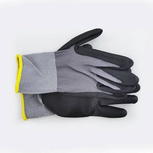 Gants en nylon et élasthanne enduits de nitrile avec bouts des doigts texturés pour utilisation sur écran tactile, gants de sécurité multi-usages antidérapants - Product Image 3