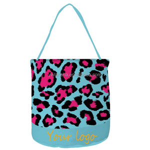 Sacs en toile <span class=keywords><strong>de</strong></span> coton avec motif <span class=keywords><strong>de</strong></span> <span class=keywords><strong>vache</strong></span> laitière mignonne et imprimé léopard brun, logo personnalisé 2026, paniers <span class=keywords><strong>de</strong></span> Pâques pour enfants, cadeau <span class=keywords><strong>de</strong></span> Pâques - Product Image 4