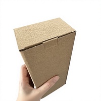 Boîte en papier kraft avec logo personnalisé, format long, pliable, pour emballages cadeaux