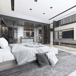 Madera Color Diseño Aluminio Dormitorio Muebles vidrio Armario - Product Image 3