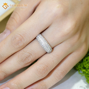 Goldleafgem Custom 925 Sterling Silver Classic Eternity Band Moissanite <b>Diamond</b> <b>Ring</b> Fine Jewelry Gift for Women - Product Image 6