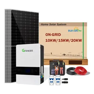 10kw 15kw tejas solares fotovoltaicas 5000W en la red sistemas de energía solar conjunto Sistema Solar 10000 vatios