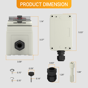 ปุ่มหยุดฉุกเฉินแบบเห็ดสีแดง 8A 250V 22 มม. กล่องสวิตช์หยุดฉุกเฉินกันน้ำ IP67 - Product Image 3
