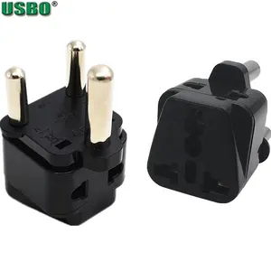 Wholesale 3 Bulat Pins 1 untuk 2 Besar Afrika Selatan untuk Universal Plug Travel Adaptor