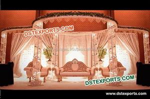 บอลลีวูดแต่งงานคริสตัล Mandap สหราชอาณาจักรใหม่บอลลีวูดธีมแต่งงานคริสตัล Mandap ออกแบบไฟเบอร์คริสตัลจัดงานแต่งงาน Mandap ฟลอริด้า - Product Image 6