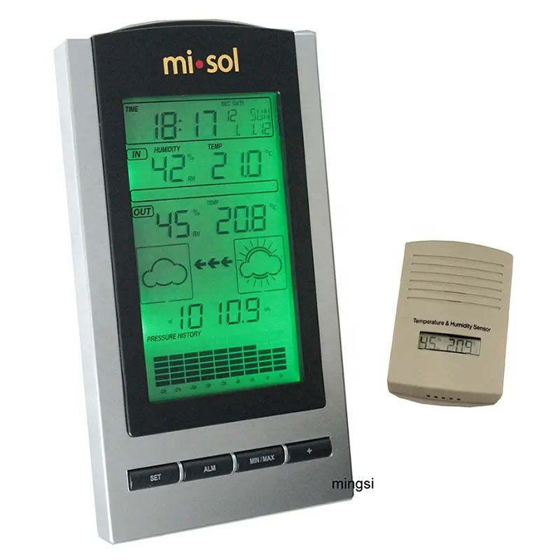 Misol WH-1150 Outdoor Temperature Humidity Sensor LCD Display Barometer Wireless Weather Station