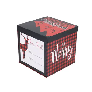 Anpassbare weihnachtsverpackung geschenkbox tiandi abdeckung papierbox geschenkbox
