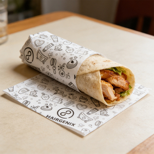 Wholesale PE/Wax/Silicone Coated Food Grade Deli Custom Design and Size Grease Proof Sandwich <b>Paper</b> Hamburger <b>Wrapping</b> <b>Paper</b> - Product Image 5