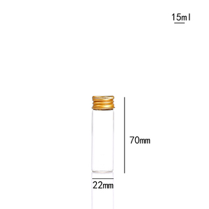 Botella de muestra de tubo de ensayo de vidrio de borosilicato personalizada con tapón de rosca de aluminio - Product Image 4
