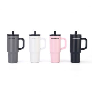 Gobelet de voyage pour voiture 24oz 720ml, tasse isotherme à double paroi avec couvercle et paille, antidérapant pour la conduite et la maison - Product Image 6