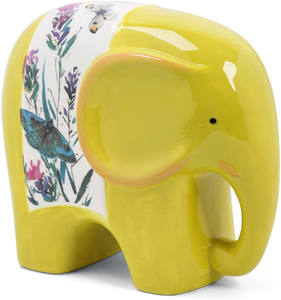 소년과 소녀를 위한 동물성 세라믹 은행 세라믹 돼지 저금통 큰 코끼리 돈 동전 은행 아기 종묘장 장식, 아이를 위한 선물 황색 - Product Image 4