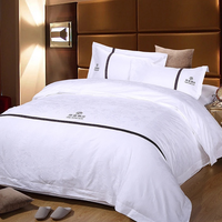 Parure de Lit de Luxe en Satin de Coton Égyptien Blanc Taille Queen, Housse de Couette et Linge de Lit
