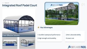 Pista de Pádel Panorámica con Techo Semiabierto y Cubierta para Uso en Exteriores - Product Image 3