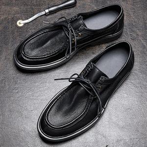 2025 Fashion Trend Men's Leather <b>Shoes</b> Formal Outdoor Leisure <b>Shoes</b> Customized Wholesale <b>Height</b> <b>Increasing</b> Waterproof Autumn - Product Image 1