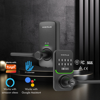 Serrure intelligente de sécurité Tuya Wifi avec mot de passe, carte RFID IC, poignée numérique TTlock, serrure de porte intelligente