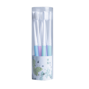 Vente en gros directe d'usine de brosse à dents en plastique pour adultes 8 bâtons brosse à dents en plastique recyclé OEM doux et propre brosse à dents écologique - Product Image 1