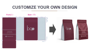 Sachet Doypack personnalisé en papier coton, résistant à l'humidité, avec logo imprimé doré, refermable, pour grains de café, avec valve - Product Image 5