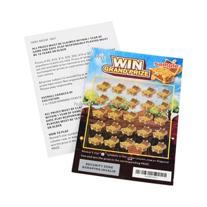 Cartes à gratter personnalisées pour loterie, tickets de jeu à gratter imprimés, fabricant de cartes à gratter à motif personnalisé - Product Image 1