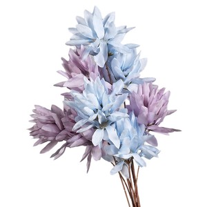 Fleurs artificielles bleu clair et violet en PVC, plante entière, décoration de mariage, décoration intérieure, Bauhinia - Product Image 5