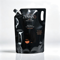 Pochette Doypack Personnalisée Imprimée Écologique Biodégradable en PET/PE, Étanche avec Bec Verseur pour Liquides (Vodka, Whisky, Vin, Jus, Soda)