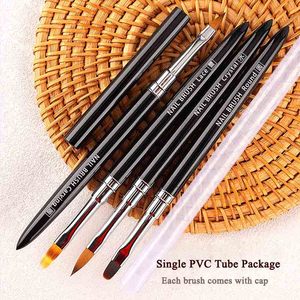 Pinceaux synthétiques pour nail art : liner fin, dégradé ombré à carreaux, plats, ronds, ovales, pour bordure de gel, détails pour French manucure, applicateur acrylique 3D - Product Image 4