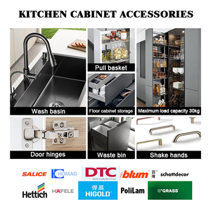 Kuavee Indoor Custom RTA Kitchen Cabinets Ready to Assemble Cabinet Cupboard Pantry Cabinet Wooden Cabinet Kitchen Cabinets - Product Image 5