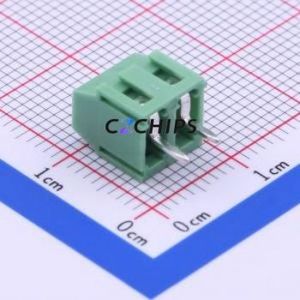 DB125-3.81-2P-GN-S Screw Terminal Block Through hole Component (THT),P=3.81mm Connector 1x2P 3.81mm Green Through Hole - Product Image 1