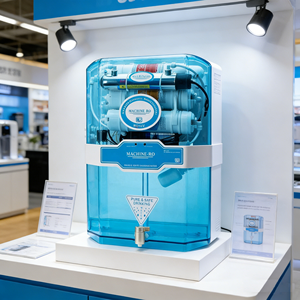 Système de purification d'eau domestique OEM Aqua Smart RO avec armoire, 6 étapes, 75 GPD, système RO avec filtre ultraviolet, machine de traitement de l'eau - Product Image 1