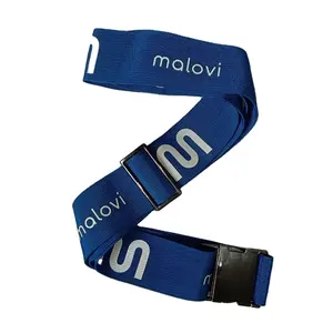 2024 Newest custom adjustable nylon travel luggage belt strap with metal buckle