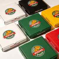 Nouvelle conception de boîte à pizza en carton ondulé personnalisée, vente en gros