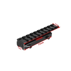 อะแดปเตอร์ยึดแบบ Dovetail อลูมิเนียม CNC ขนาด 11 มม. ถึง 20 มม. สำหรับติดตั้งอุปกรณ์ยิงแบบออปติคอล หลายช่อง รุ่น Black Precision ผลิตตามสั่งจากโรงงาน - Product Image 2