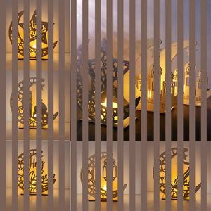 Adornos de Madera Grabados para el Año Nuevo, Manualidades Ecológicas, Estrella y <span class=keywords><strong>Luna</strong></span> de Ramadán, Decoración para el Hogar, Regalo Perfecto para Navidad - Product Image 1