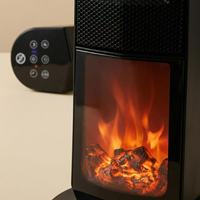 Chauffage d'appoint portable 2000W PTC, ventilateur électrique économe en énergie, radiateur tour en céramique avec effet flamme