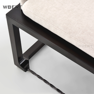 Wbert เก้าอี้ผ้าขาวหิมะหรูหราสไตล์อิตาลีสำหรับห้องนั่งเล่นระเบียงเฟอร์นิเจอร์ - Product Image 4