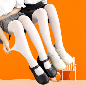 Collants pour filles en dentelle 20DB personnalisés collants en tricot jacquard floral anti-crochet de couleur velours solide ajustés - Product Image 3