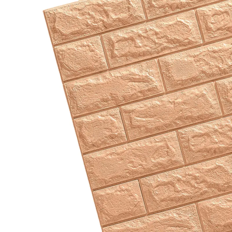 Innovative waterproof 3d pe foam brick self adhesive wallpaper 3d wall paper
