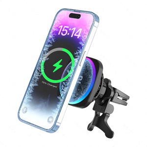 Accesorios para Teléfono, Ventilador de Refrigeración <span class=keywords><strong>TEC</strong></span>, Radiador, Cargador Inalámbrico Magnético para Auto de 15W con Luz, Soporte para Teléfono S10 - Product Image 1