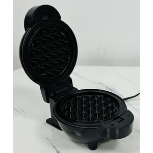 เครื่องทำวาฟเฟิลทรงกลมขนาดเล็กสีดำ - <span class=keywords><strong>750</strong></span> วัตต์, แผ่นเคลือบกันติด, ไฟแสดงสถานะ, ขนาดกะทัดรัด, สำหรับอาหารเช้าและของว่าง ทำความสะอาดง่าย - Product Image 2