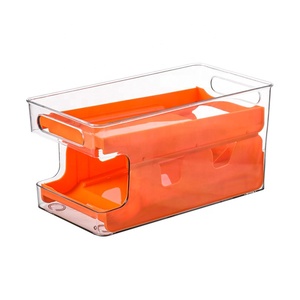 Plastic Canned Food Pantry Storage Rack Refrigerator Organizer Bins Pop Soda Can Dispenser Beverage Holder