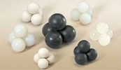 Billes de nettoyage vibrantes en gel de silice et caoutchouc de haute qualité et durables, diamètre 25/30 mm, qualité alimentaire