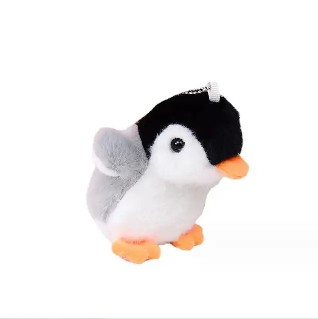 Simpatico pinguino nero peluche piccolo compagno cartone animato afferratore bambola pinguino peluche coppia portachiavi borsa appesa ornamento