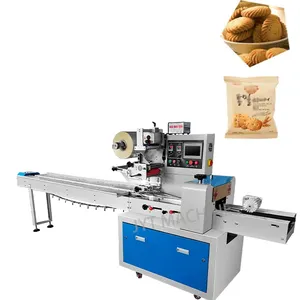 Multifunctional Automatic Back Seal Snack Bag Cookie Filling Machine Flow Pack Cookie Pillow Sachet Wrapping Machine
