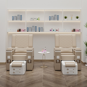 Équipement de salon moderne multifonctionnel, fauteuil de massage électrique pour pédicure et manucure avec USB et lumière LED - Product Image 2