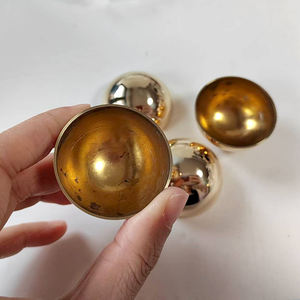 Латунные полушарики H62, полированные 38 мм, 40 мм, 50 мм, 60 мм, 100 мм, диаметр 120 мм, полые полусферы, 1,0 мм, материал, Толстая латунная полусфера - Product Image 5