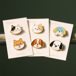 Men Pin hat động vật làm phụ kiện biểu tượng tùy chỉnh cứng tùy chỉnh màn hình in ấn Mặt dây kim loại ve áo pin với nam châm - Product Image 6