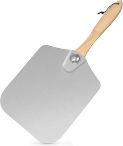 <span class=keywords><strong>Pala</strong></span> para pizza de aluminio premium de 12 pulgadas x 14 pulgadas con mango de madera giratorio - Product Image 4